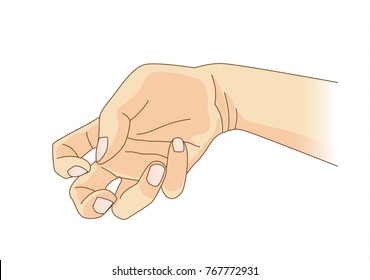 Finger and wrist bend and jerk from Epilepsy Symptoms. Illustration about health care and medical.