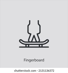 fingerboard icon vector icon.Editable stroke.linear style sign for use web design and mobile apps,logo.Symbol illustration.Pixel vector graphics - Vector