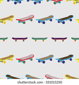 Fingerboard (small copy of skateboard). Simple pattern. Vector illustration