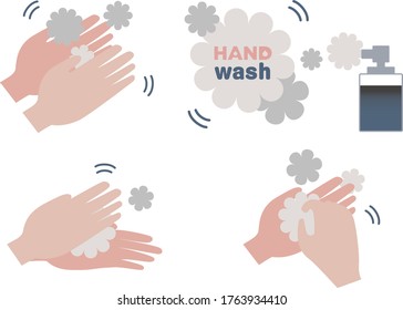 Fingerwaschanlage, Vektorgrafik-Set