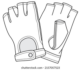 Fingerless Glove Vector Editable File