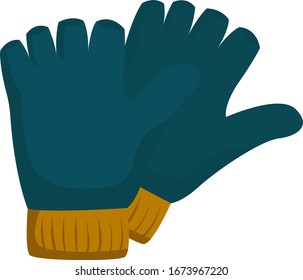 Fingerless gloves, illustration, vector on white background.