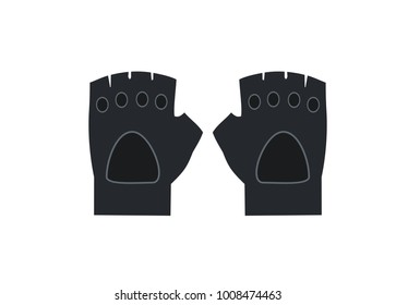 fingerless gloves simple illustration