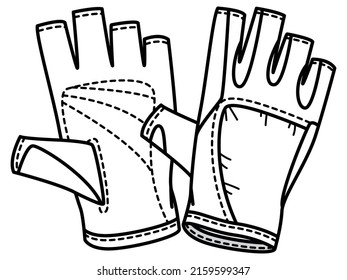 simple glove drawing  Gloves drawing, Drawing clothes, Coloring