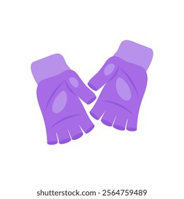 Fingerless Mittens , Autumn Isolated Vector Illustration