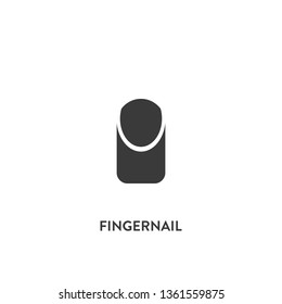 fingernail icon vector. fingernail sign on white background. fingernail icon for web and app