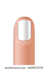 Fingernail manicure on a white background. Vector illustration.