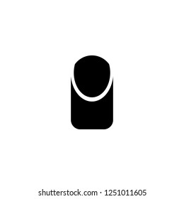 fingernail vector icon. fingernail sign on white background. fingernail icon for web and app
