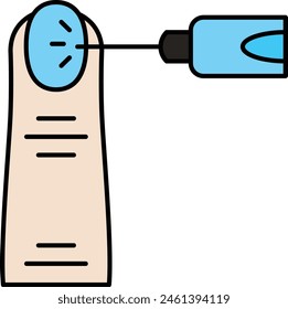 fingernails avulsion vector icon design, Cosmetology or Cosmetologist Symbol, esthetician or beautician Sign, Beauty treatment stock illustration, nail fungus laser treatment concept
