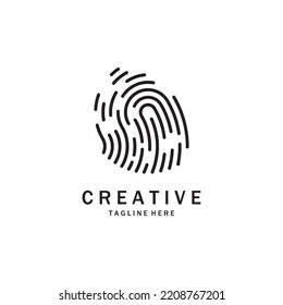fingerprint abstract logo design for identity, business card, business, company and technology
