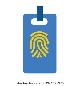 fingerprint access card vector icon security