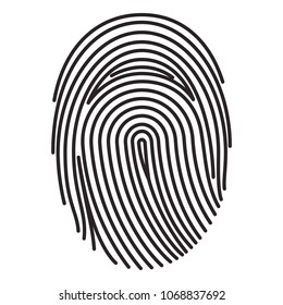 fingerprint access isolated icon