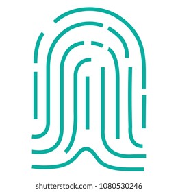 fingerprint access isolated icon