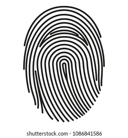 fingerprint access isolated icon