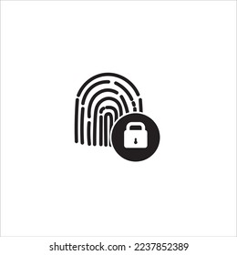 fingerprint, access, protection icon vector Illustration on a white background
