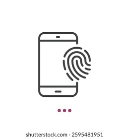 Fingerprint access thin line icon. Vector illustration