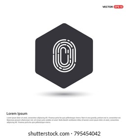 Fingerprint App icon White Background icon template