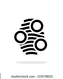 Fingerprint arch type scan icon on white background. Vector illustration.