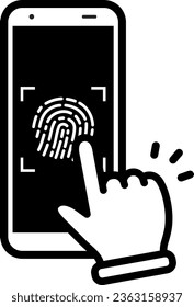 Fingerprint Authentication Screen of a Smartphone