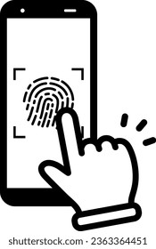 Fingerprint Authentication Screen of a Smartphone