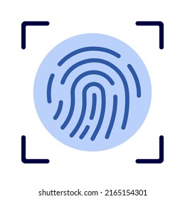 Fingerprint authorization icon. Vector illustration