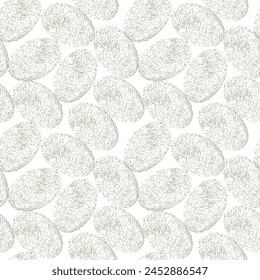 Fingerprint background  with green colour pattern.Thumbprints set for biometric scanner. Individual thumbs touching icons. Unique identification. Vector round outline pattern.