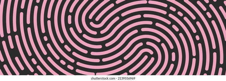 Fingerprint background, print, identification banner. Vector illustration