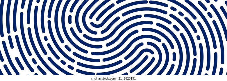 Fingerprint background, print, identification banner. Vector illustration