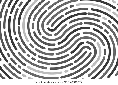 Fingerprint background, print, identification banner. Vector illustration