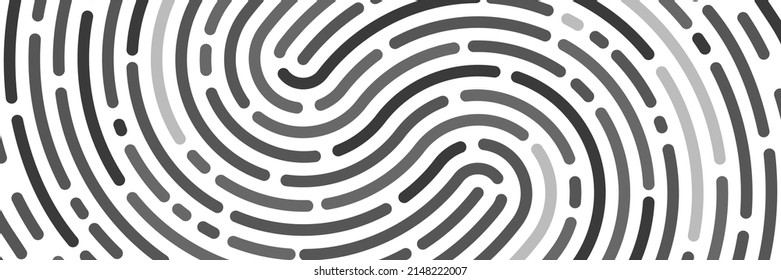 Fingerprint background, print, identification banner. Vector illustration