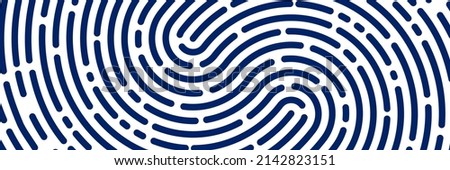 Fingerprint background, print, identification banner. Vector illustration