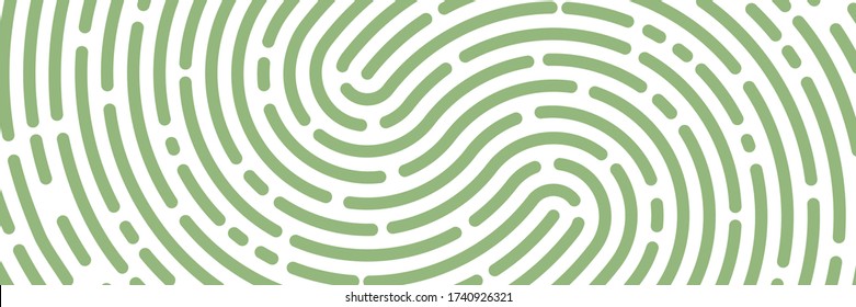 Fingerprint background. Unicum finger print green pattern. Vector maze. Police line background