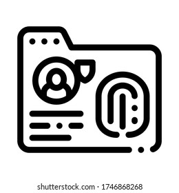 fingerprint base icon vector. fingerprint base sign. isolated contour symbol illustration
