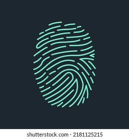 Fingerprint Biometric Access Icon Vector Digital Security Illustration