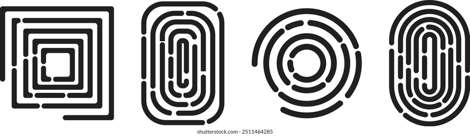 Vector biométrico de la Identificación de la huella dactilar en la diversa forma, cerradura de la seguridad de la privacidad del acceso de la seguridad del dedo