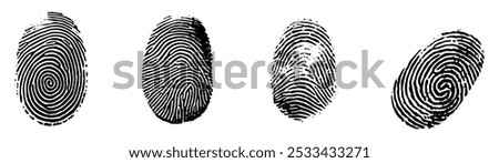 Fingerprint, biometric, identity icon set. Fingerprints icon set vector isolated