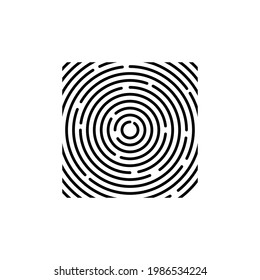 Fingerprint Biometric. Logo. Touch Id Scanner. Access Granted And Denied. Concept. Vector Illustration