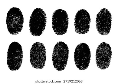 colecciones de Paquete de tinta negra de huellas dactilares