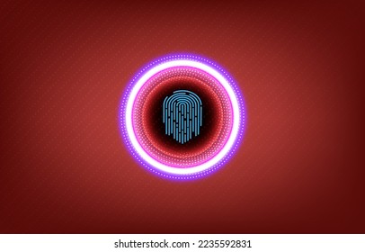 fingerprint circle gradient dot line background design for digital background, frame, graphic design, web design, papercut, template, wallpaper.