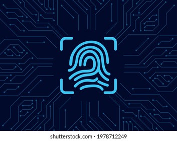 huella dactilar en la ciberseguridad del circuito