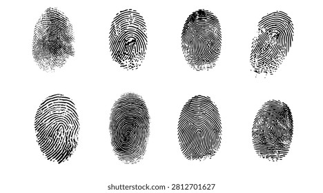 Fingerprint Collection, Biometric Identification. Forensic Security. Identity Verification.