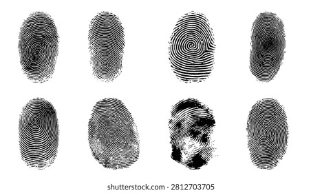 Fingerprint Collection, Biometric Identification, Forensic Evidence Set.