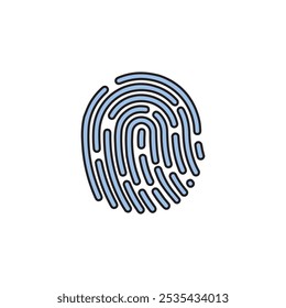 Fingerprint colored vector icon on white background. Stock vector EPS10
