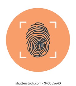 Fingerprint Colored Vector Illustration 
