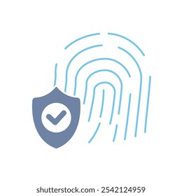 Symbol für Fingerabdruck-Konzeptzeile. Einfache Elementgrafik. Design von Symbolen für die Konturierung des Fingerabdruckkonzepts.