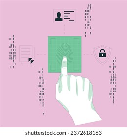 fingerprint concept vector design illustration