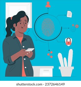 fingerprint concept vector design illustration