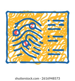 fingerprint crime doodle icon sketch vector. fingerprint crime sign. isolated symbol illustration