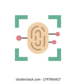 Icono de ciberataque de huellas digitales. Elementos vectores de color simples de iconos de hacks para ui y ux, sitio web o aplicación móvil