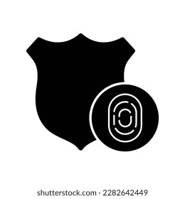 Fingerprint cyber secure icon design. Digital security authentication concept. finger scan for authorization, identity cyber secure. isolated on white background